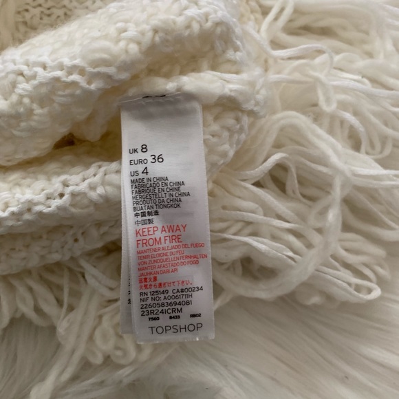 Topshop Fringe Hem Knit Sweater - Picture 5 of 6